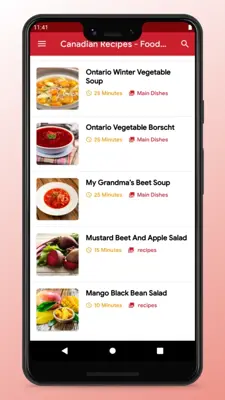 Canadian Food - Recipes App android App screenshot 3